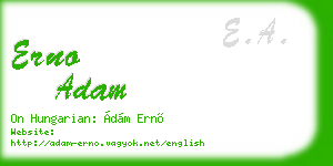 erno adam business card